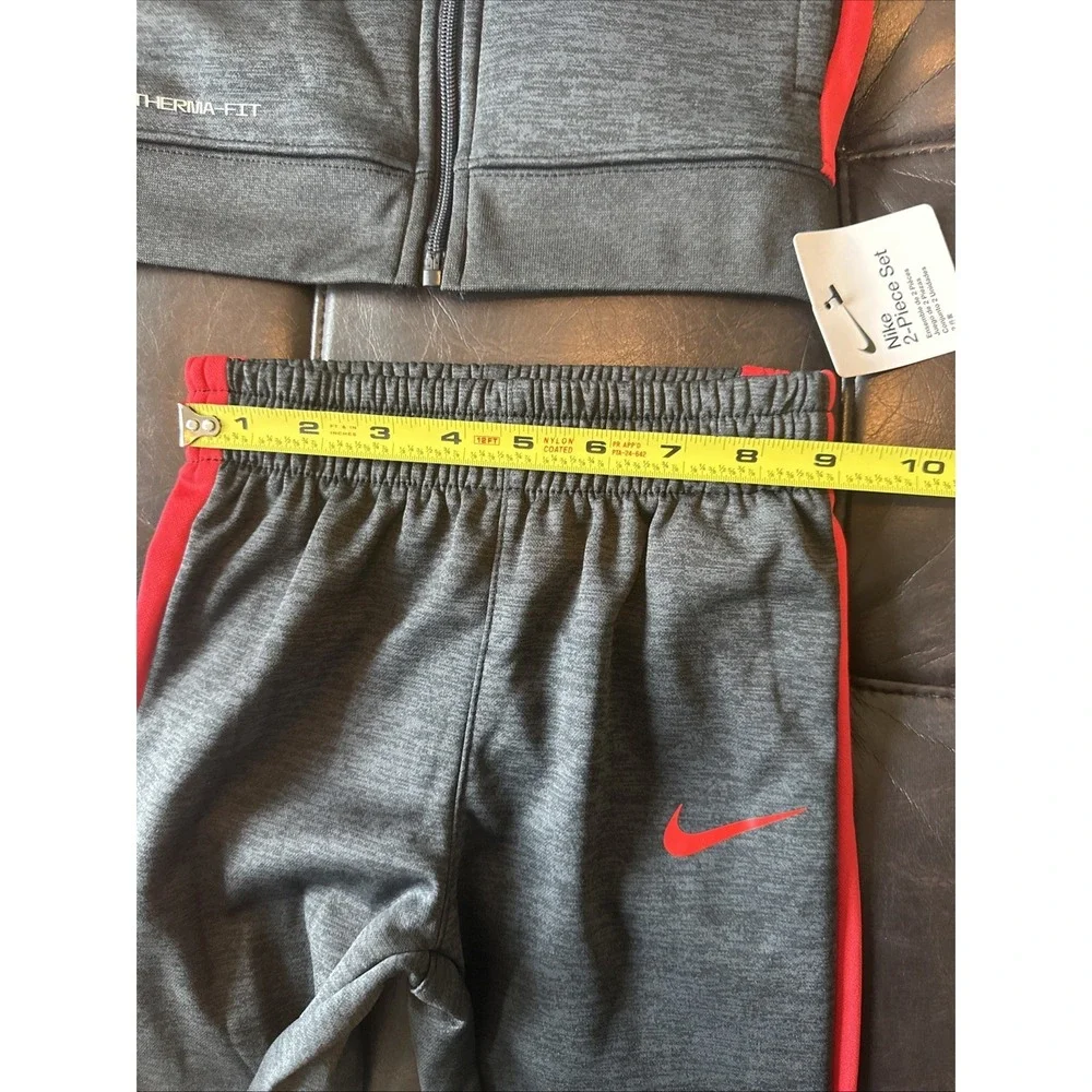 Nike Toddler Boys Size 4T 2-Pc Track Zip Jacket & Jogger Pants Set Black Heather